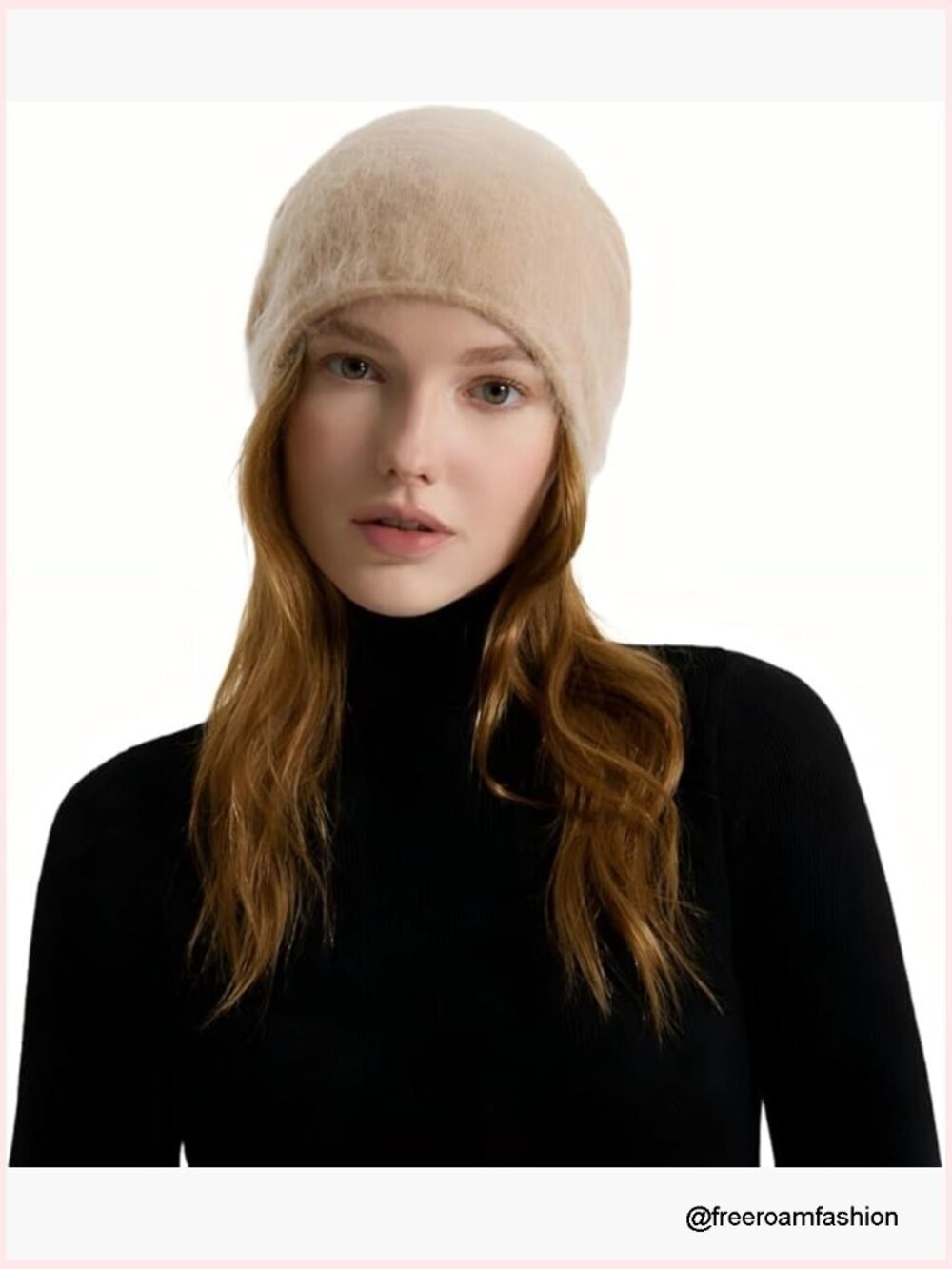100% Cashmere Beanie Winter Knit Hat Soft Warm Brushed Cocoon